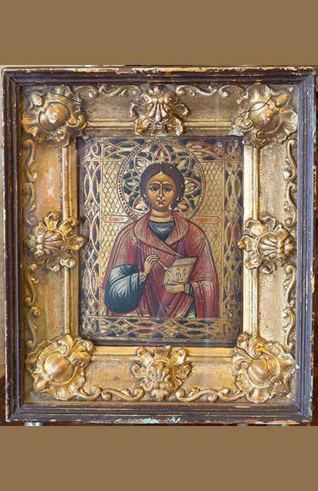 Ико́на Великомученик Пантелеимон до реставрации